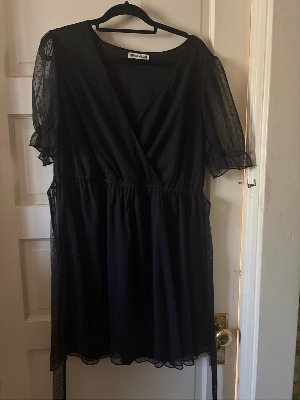 Inspired Hearts Black Dot Mini Dress